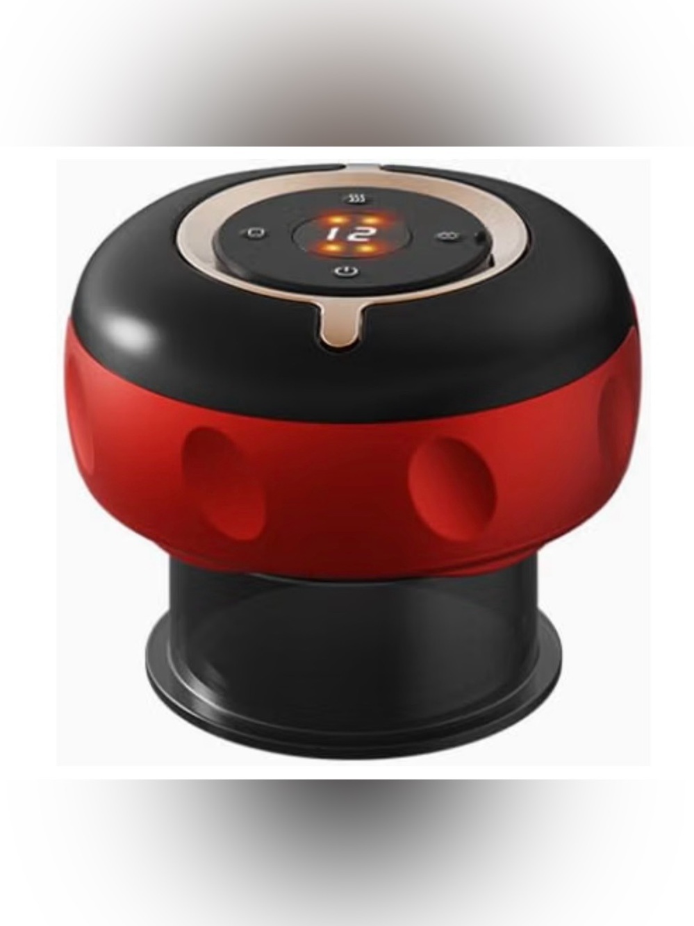 Electric Cupping Massager with Red Light & Heat, 12 Suction Levels